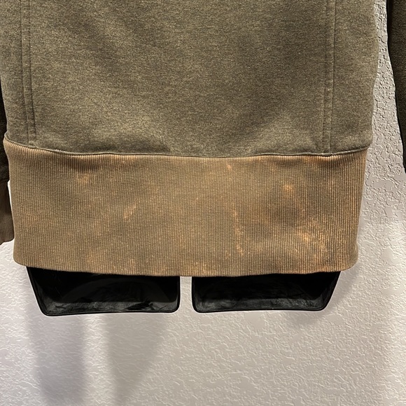 The North Face Tech Sherpa Hood 1/2 Zip Pullover Green - Picture 9 of 11